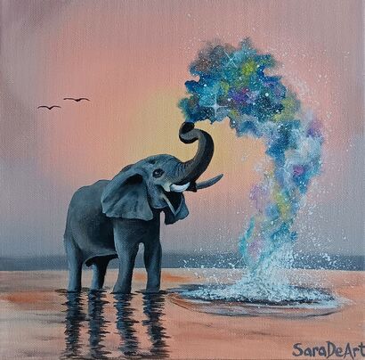 Spraying Stardust - a Paint Artowrk by SaraDe Art